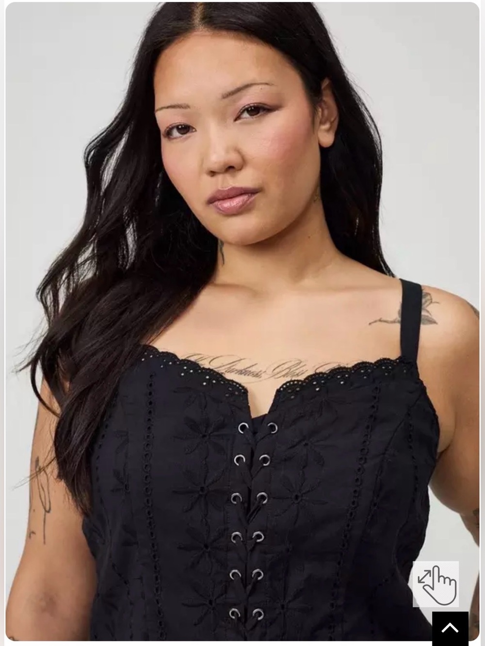 Torrid Black Lace-Up CorsetCami Top -